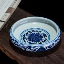 Jingdezhen 80s Inventory factory goods porcelain state-owned porcelain factory Qingflower Longgrain Ashtrays Bag Old Fidelity