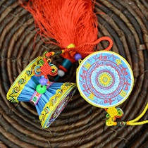 Guangxi Zhuang Special Pavilion Zhuangjin Zhuang embroidered fabric bronze drum pendant memorial gifts folk characteristics handicrafts