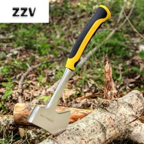 Axe Wood chopping woodworking axe Household small pure steel full stainless steel wood chopping artifact Outdoor tool large mountain axe