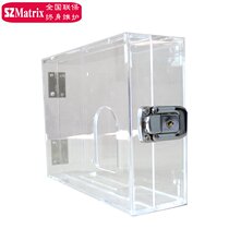 Acrylic full transparent brush fingerprint attendance machine protection box check-in shell protective cover indoor box universal type