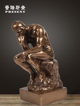 Home furnishings European modern sculpture crafts Rodin art thinkers thinkers ornaments imitation copper furnishings