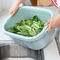 Washing basin drain drain food drain basket Plastic kitchen washing basket Washing fruit and vegetable basket multi-purpose amoy basin