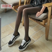 Thin fake meat pantyhose womens spring and autumn black silk socks plus velvet thickened JK black ins tidal leg artifact