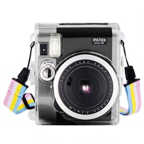 MINI90 crystal shell Fujifilde camera case transparent shell camera bag cute strap protective cover accessories