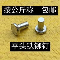 GB109 flat head solid iron rivet galvanized flat head knock type rivet M3M4M5M6M8 Factory Direct