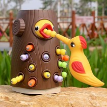 Woodpecker toy intelligence development to catch bugs Educational toys Baby boy girl child fishing magnetic catch insects