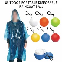 Disposable Rain Ponchos With Ball Storage Box Lightweight Ra