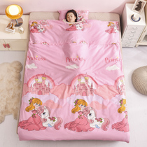 Children sleeping bag All season universal CUHK Tong pure cotton anti-kick quilted by summer thin and anti-kick quilt and quilt Shenzer