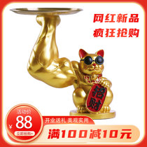 Net red unicorn arm giant arm robbery cat ornaments front desk office gym opening big gift muscle lucky cat