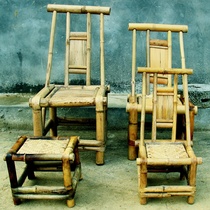 Bamboo chair back chair home small bamboo chair woven leisure bamboo stool balcony old tea restaurant custom bamboo stool