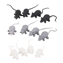 12 Pieces Plastic Vivid Rats Halloween Rodents Animals