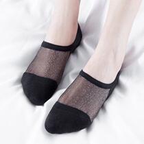 Juan Sister Han version ultra-thin Crystal Silk Stealth Boat Sox Womens Summer Summer Thin low Gang Breathable Short Socks Shake the same money