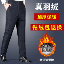Boston a361 fit down pants men wearing thick old and medium - sized duckwool trousers in the winter