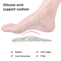Orthotic Pad Silicone Insoles Flat Foot Arch Support Foot He