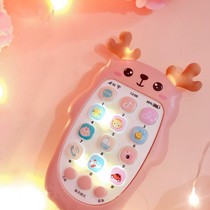 Childrens toy mobile phone 0-1 year old baby can bite puzzle education early childhood multi-function music phone boys and girls 3