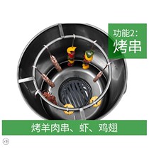 The boy chicken is called flower stove roast duck household hanging stove carbon jar barbecue oven roast meat barbecued pork charcoal kiln chicken special stove maker