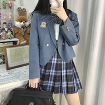 JK uniform original genuine autumn and winter suit coat badge short suit female college students long sleeve dress suit