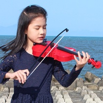 Violin childrens musical instrument toy simulation can play props fake pull girl beginner 3 years old performance practice