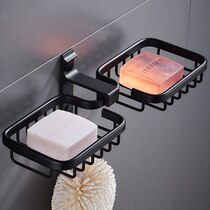 Soap box wall-mounted household non-perforated soap box rack space aluminum balcony laundry pool soap rack drain