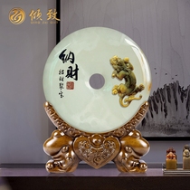Custom brave ornaments town house entrance home decoration office desktop opened gift Jade peace buckle decoration