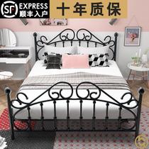 Stainless steel bed iron art 1 5 m modern minimal iron frame Princess double single child rental network red