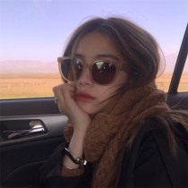  2021 new street shot brown sunglasses female Korean version of ins net red models face small polarized sunglasses female tide