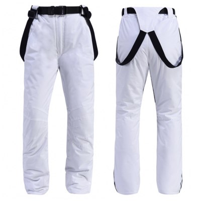 Single double board strap ski pants winter outdoor warm waterproof wind and cold thick men and women couples cotton pants
