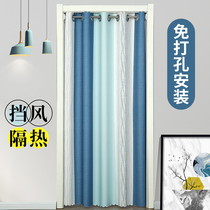 Door curtain fabric home bedroom kitchen fitting room toilet air conditioning windshield curtain 2021 new fabric curtain