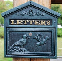 European Villa cast aluminum pastoral retro mailbox wall with lock newspaper box outdoor galvanized rainproof iron post box