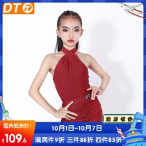 DT Latin dance clothes new suits for women and children professional neck practice clothes childrens backless performance clothes summer B077