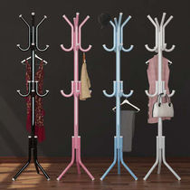 Simple thick coat rack hanger floor iron hanger bedroom clothes rack hanger single pole household