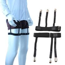  Unisex formal wear White-collar suit Shirt Shirt Anti-wrinkle artifact Non-slip clip Punk thigh ring clip Garter belt