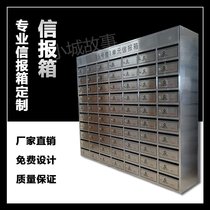 Community multi-door letter box stainless steel outdoor Villa smart floor rain-proof wall professional factory custom letter milk
