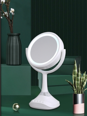 Smart LED vanity mirror with lamp double-sided mirror magnifying beauty patch light Net red desktop portable phone Bluetooth speaker