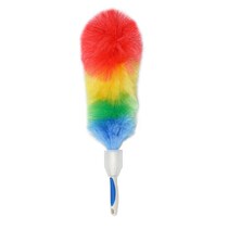 Plastic color chicken feather duster dust removal household car with sweeping dust belt protective shell retractable and bendable dust duster