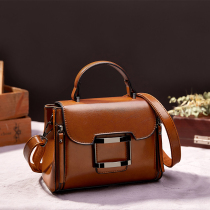 2021 new bag senior sense of foreign style Joker leather womens bag retro fashion portable shoulder cross body small square bag