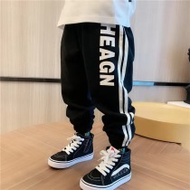 Boys pants and leisure childrens dress 2023 Spring and Autumn new Korean childrens sweatpants plus - loose baby trousers