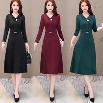 2020 Spring and Autumn Middle-aged women in the 40 s and 50 years old wearing mother dress long sleeve noble temperament