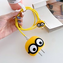Suitable for small yellow people Apple 13 charger protection shell iPhone12 data line anti-break 20w wound rope 11p