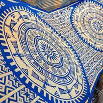 Zhuang Zhuang brocade bronze drum pattern embroidered cloth ethnic characteristics decoration decoration tablecloth clothing lace fabric fabric