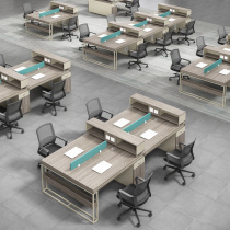 Office tables and chairs combination staff 6 pairs of 4-person desks simple modern computer screen table station