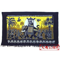 Batik painting Banna style ethnic crafts hanging painting tea room dining j Hall decorative cloth painting Yunnan Dai style wall