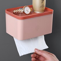 Toilet paper tissue box toilet paper rack wall-mounted drawing box Non-punching toilet paper roll paper tissue rack