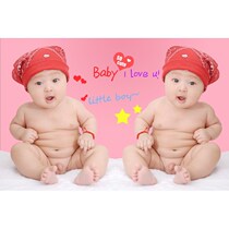 Baby photo cute twins beautiful little boy wall stickers like poster picture dragon and phoenix prenatal education pregnant baby