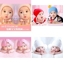 Doll pictures Baby pictures Wall stickers Baby posters Fetal education hanging paintings Doll stickers Wedding room dragon and twin portraits