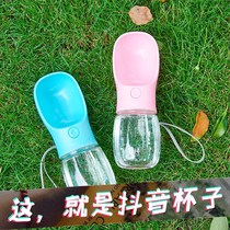 Pet dog with water Cup outing supplies outdoor drinking water water feeding water fountain Teddy portable kettle water bottle