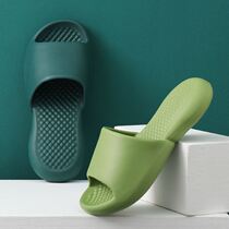 Slippers step on excrement feeling women summer couples wear thick-soled sandals and slippers men's home bathroom students cute wind support