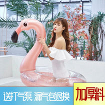  Ins swimming ring Female adult thickened life buoy Sea beach equipment Swimming hall net celebrity photo 1 Flamingo floating ring