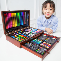Primary school student painting tool set Childrens painting pen non-toxic crayon watercolor pen Kindergarten art school supplies