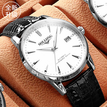 Swiss Nameplate Romanas Splendid Mens Watches Mechanical Watch Noctilucent Fashion Genuine Leather Strap Ultrathin Business Men Watch